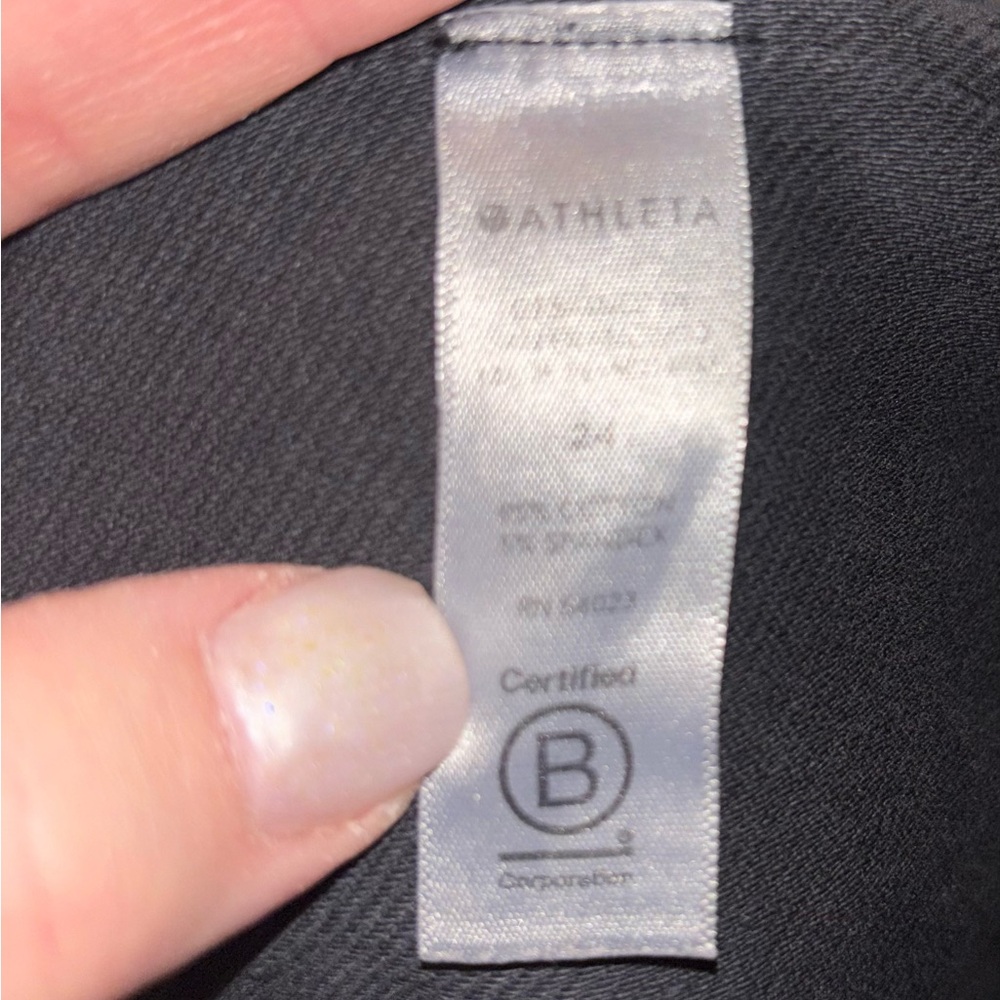 NWOT Athleta Farallon Short, Black, Size 24 Cotton Athleisure Breathable Active - Picture 9 of 9